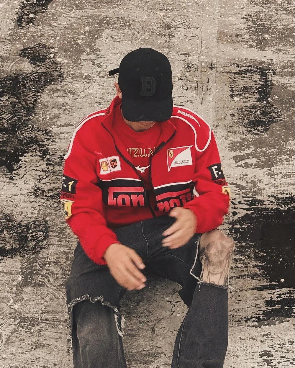 Ferrari Red Racing Varsity Jacket