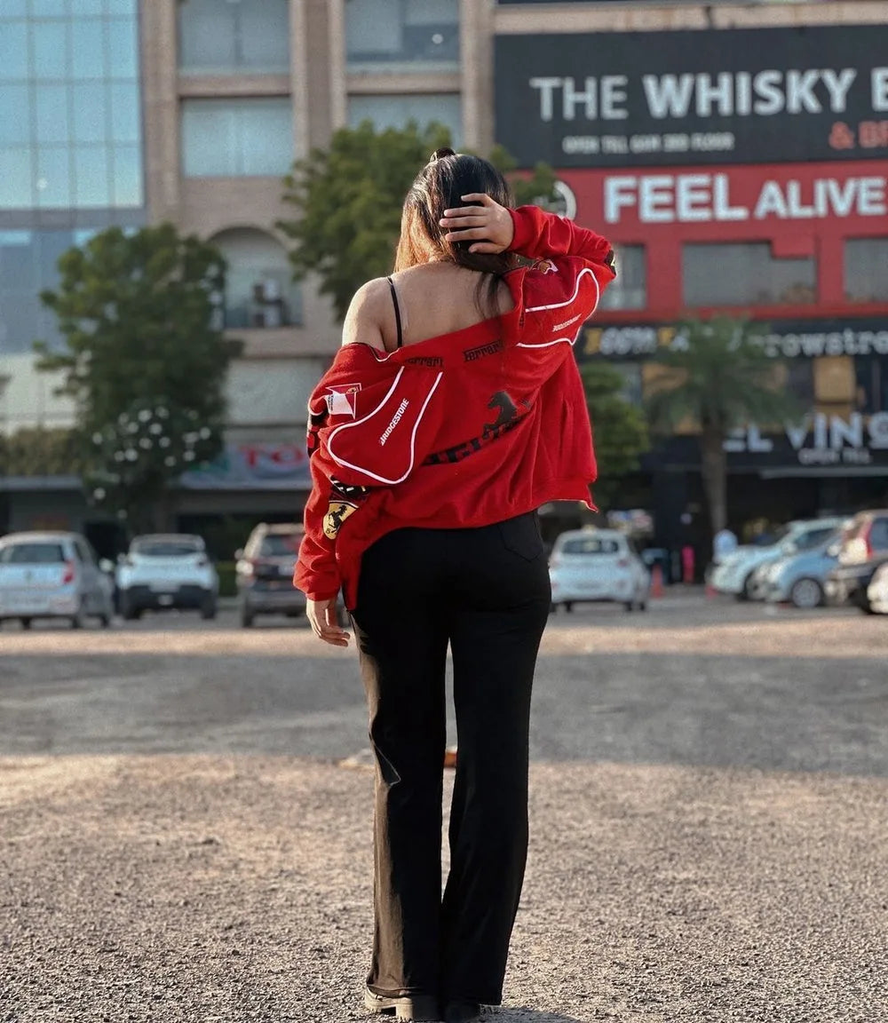 Ferrari Red Racing Varsity Jacket