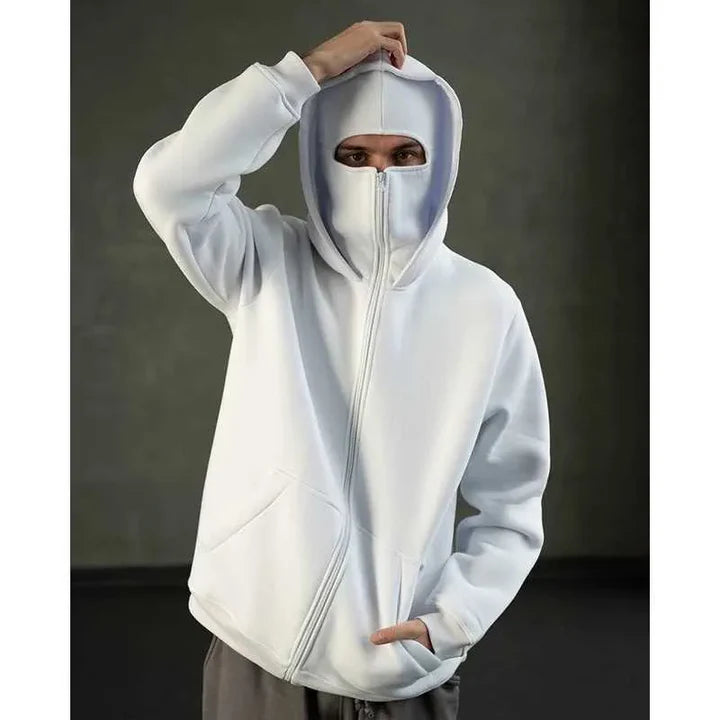 Ninja Balaclava Hoodie with Built-In Face Mask