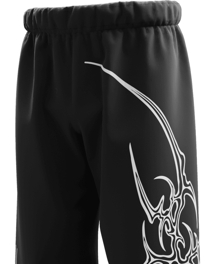 Black Unisex Straight Fit Baggy Pants