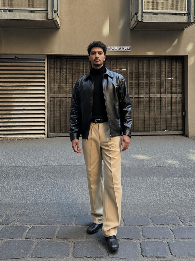 Black Minimal Leather Jacket – Gen Z Quiet Hype Streetwear Essential