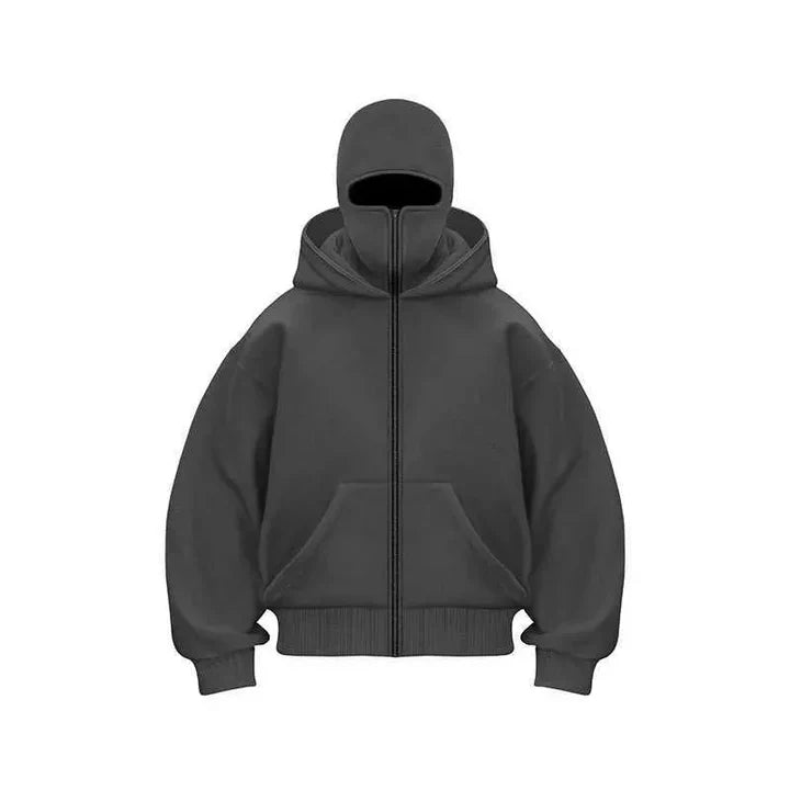 Ninja Balaclava Hoodie with Built-In Face Mask