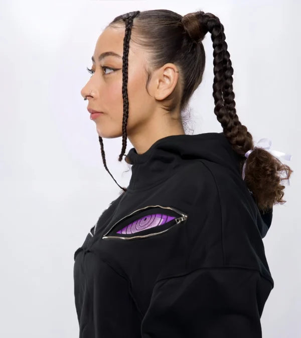 Uchiha Eyes Oversized Hoodie – Naruto Inspired Anime Cosplay Streetwear Hoodie