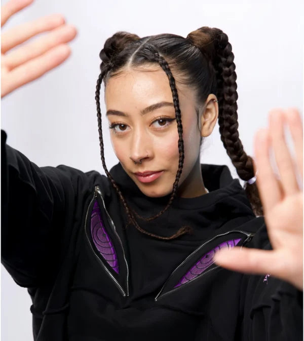 Uchiha Eyes Oversized Hoodie – Naruto Inspired Anime Cosplay Streetwear Hoodie