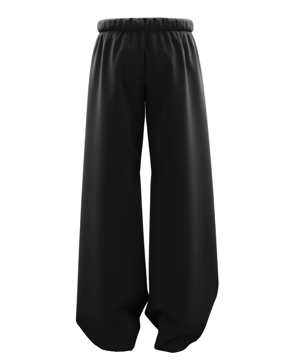 Saiyan Black Unisex Straight Fit Baggy Pants