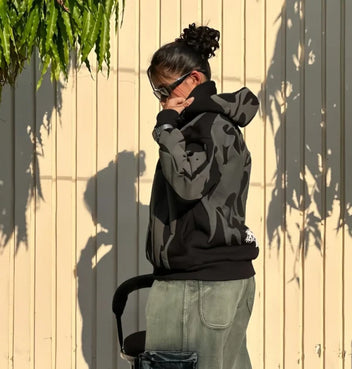 Depth Hoodie – Y2K Aesthetic Tribal Oversized Streetwear