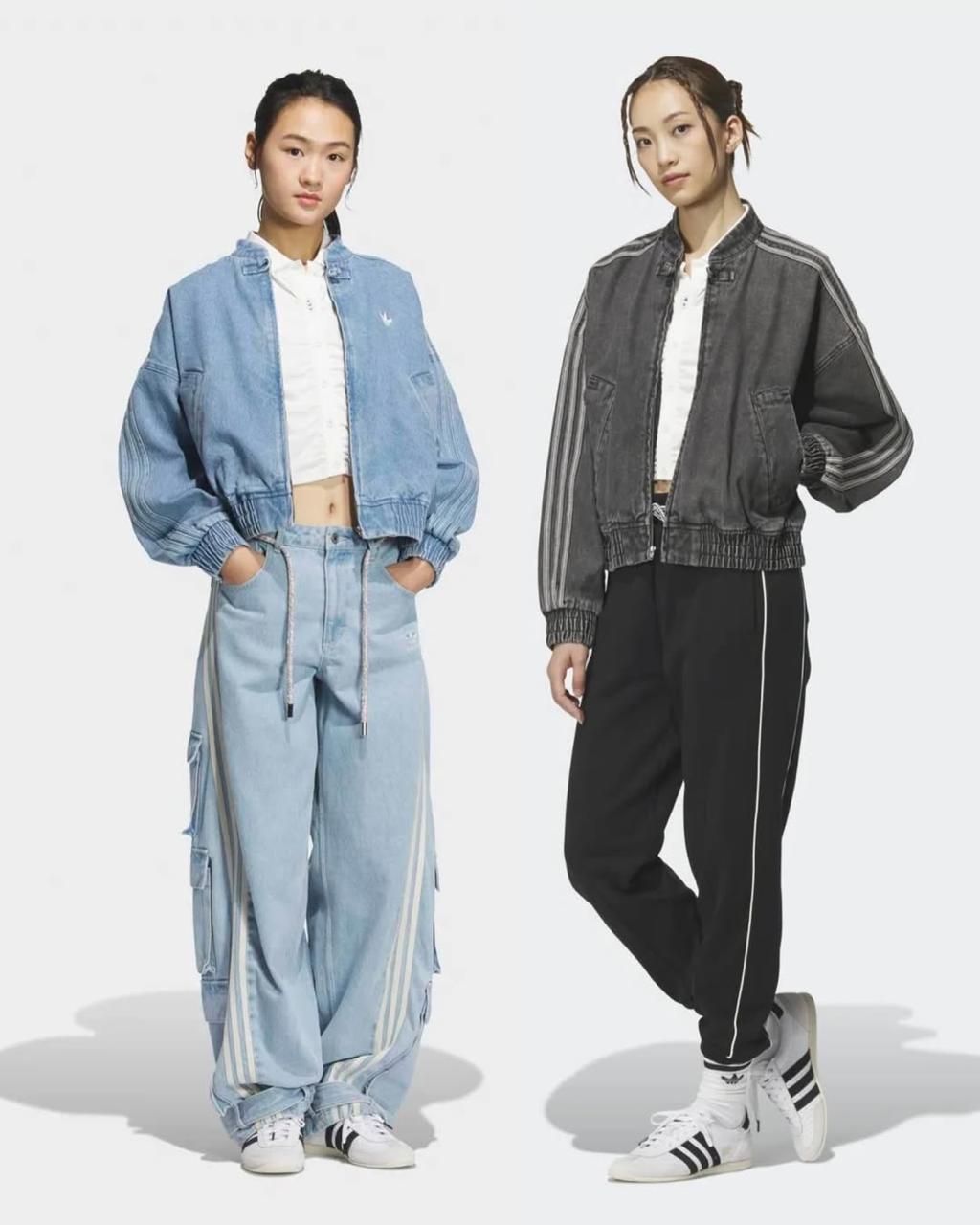 Light Blue Washed Denim CNY Jacket – Oversized Chinese Knot Streetwear Unisex Jacket