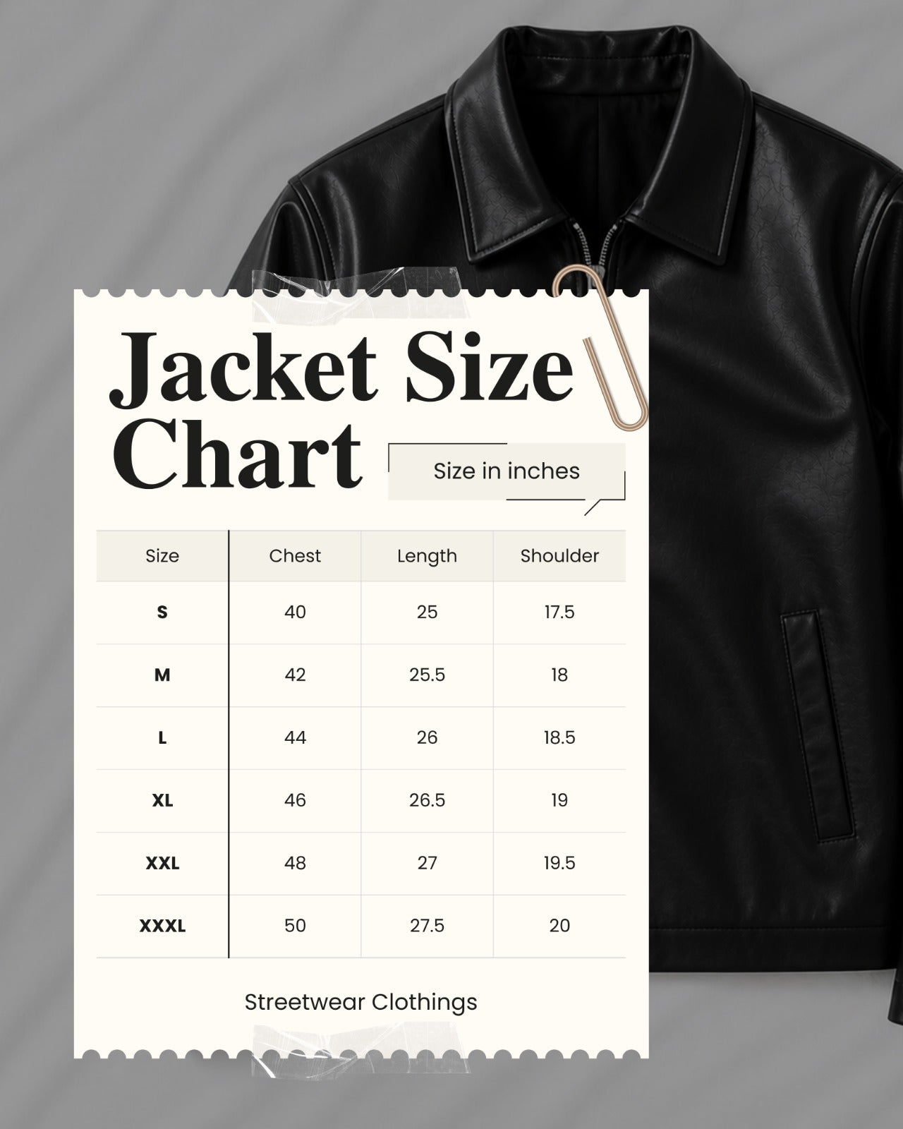 Faux Leather Jacket – Black