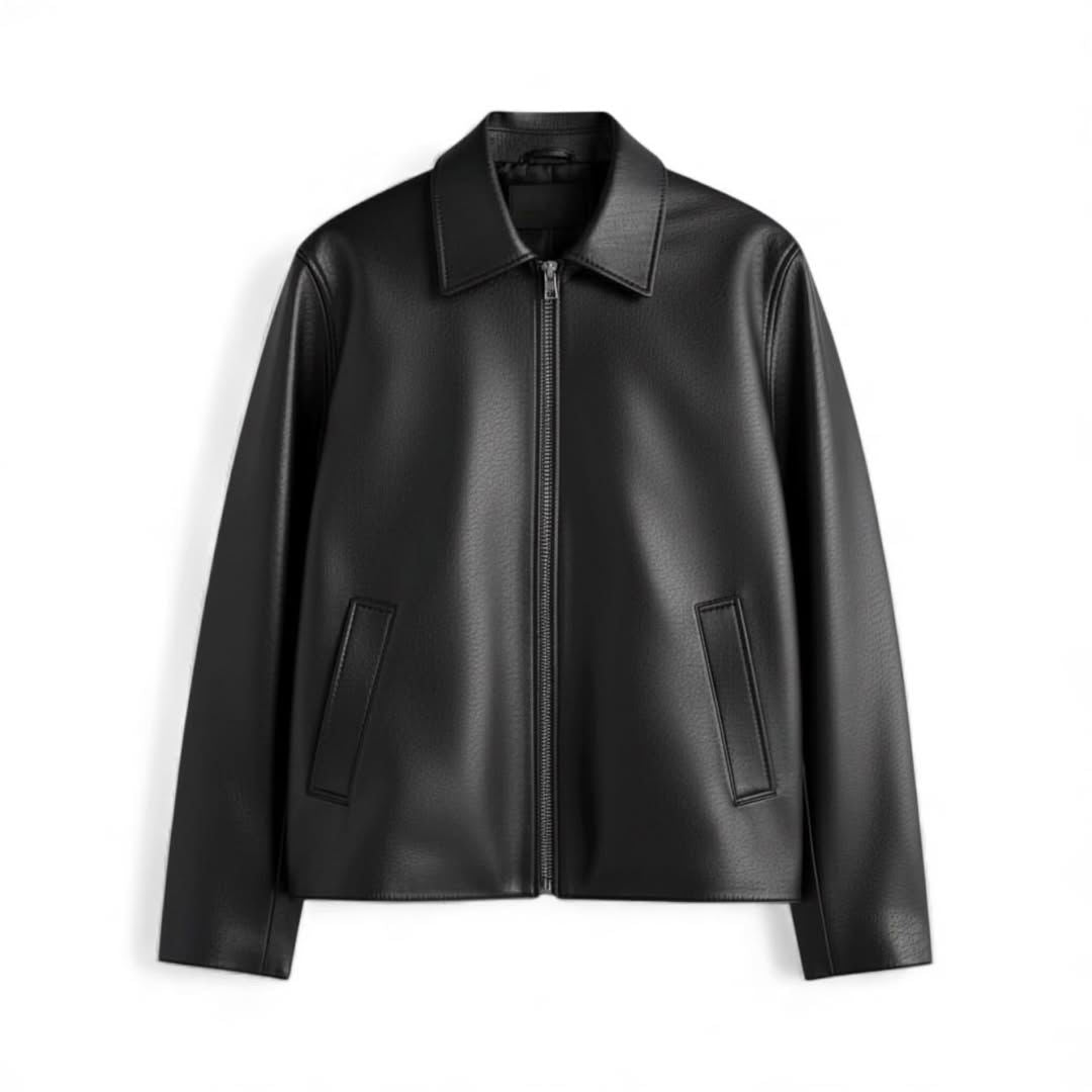 Faux Leather Jacket – Black