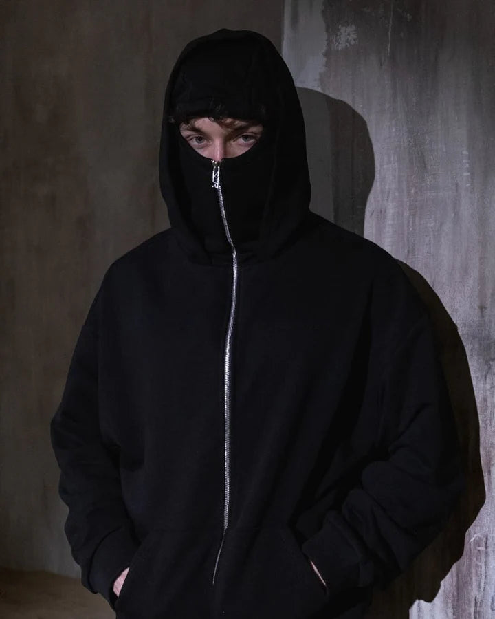 Ninja Balaclava Hoodie with Built-In Face Mask