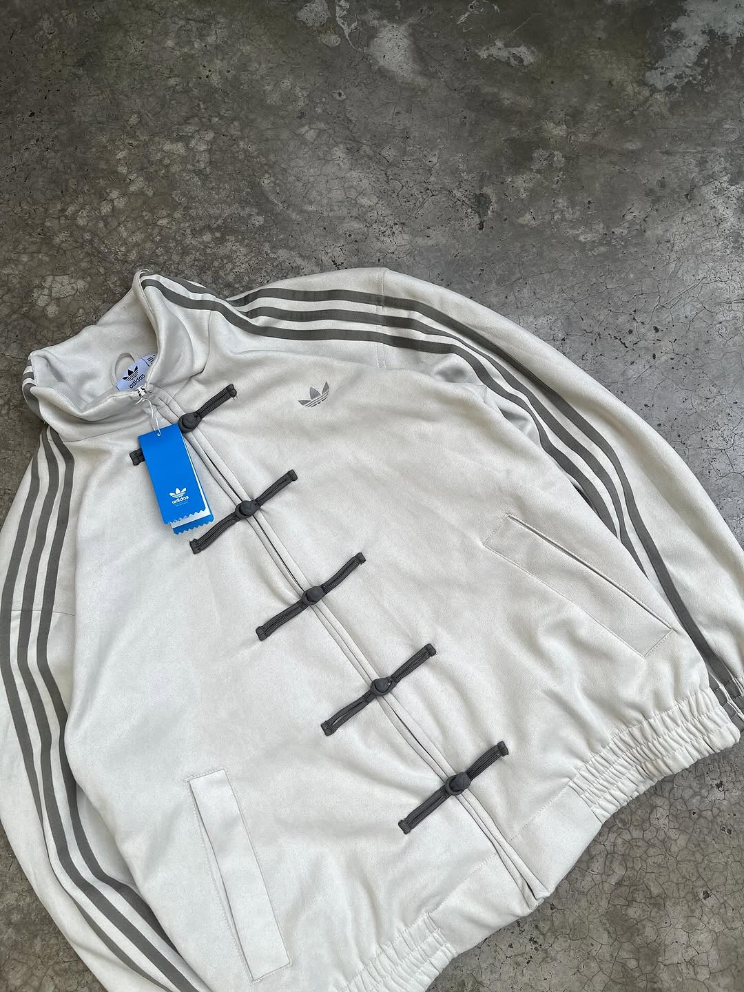 CNY-Inspired Premium White Suede Streetwear Jacket