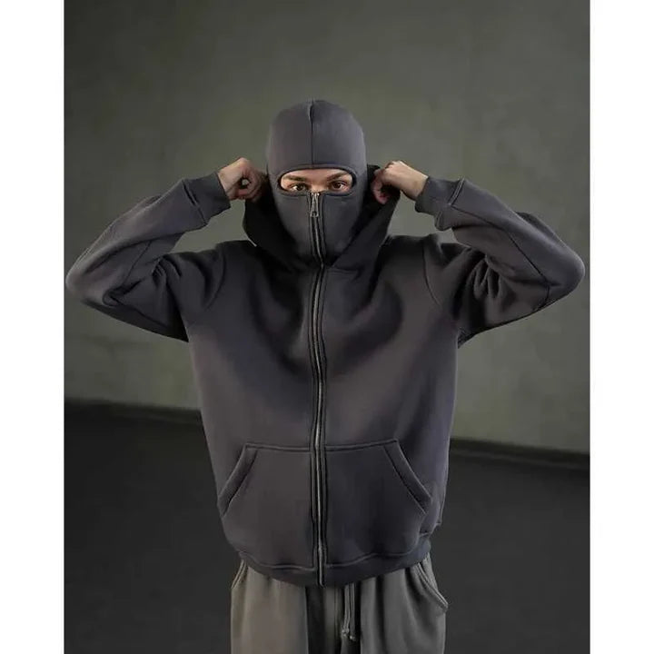 Ninja Balaclava Hoodie with Built-In Face Mask