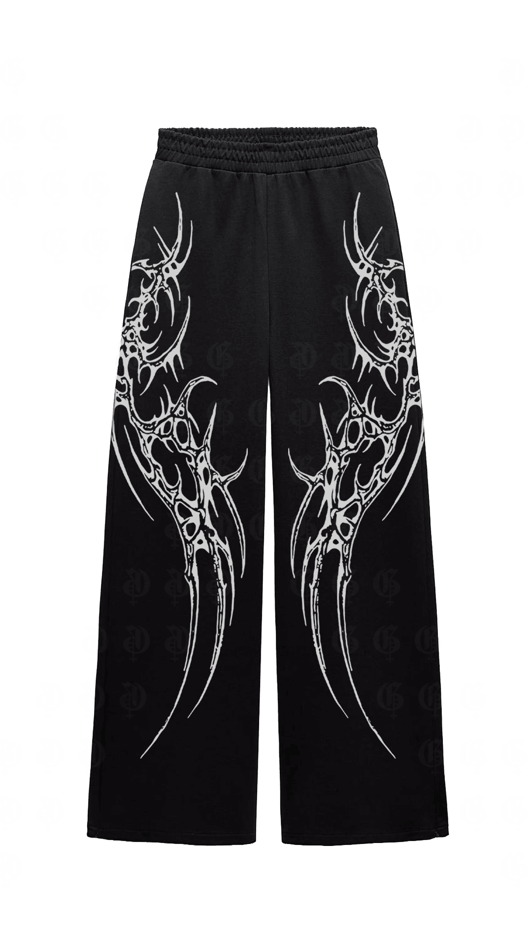 Saiyan Black Unisex Straight Fit Baggy Pants